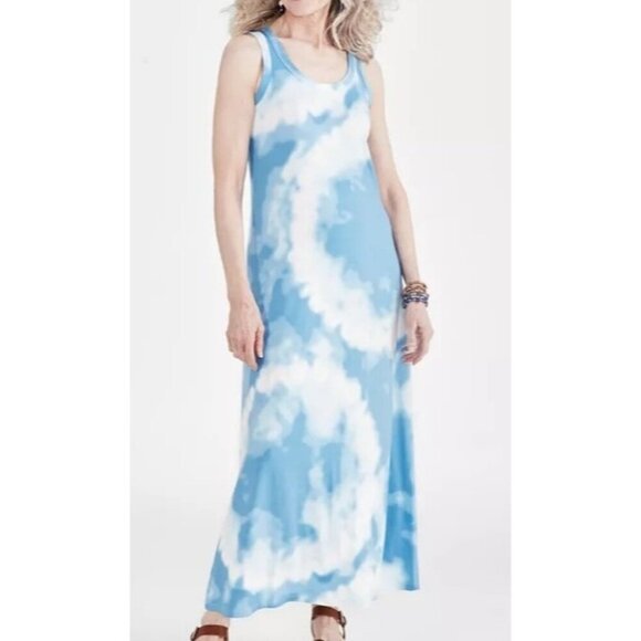 NWT Style & Co Tie-Dye Knit Maxi Dress for Macy's | Unique Size XL Trendy Boho - Picture 1 of 7
